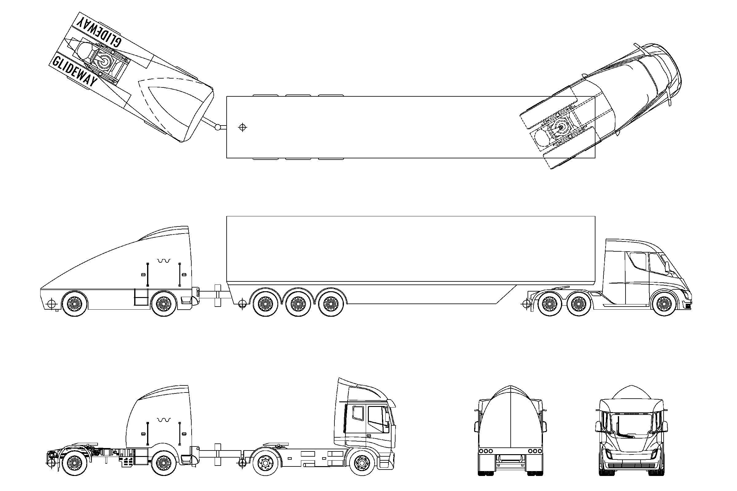 Proposed Tesla Semi with Glideway system